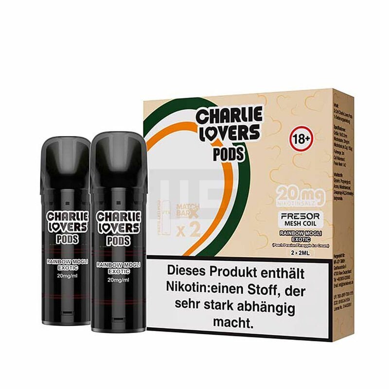 Charlie Lovers - Prefilled Pods - 2ml - 2er Pack - Rainbow Mogli Exotic 20mg