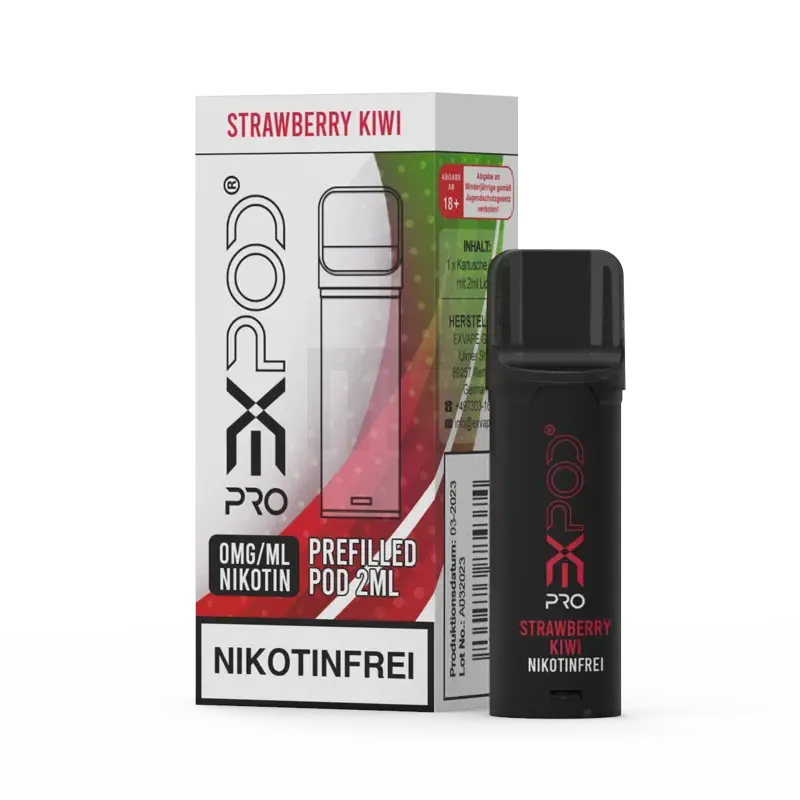 Expod - Pro - Prefilled Pod - Strawberry Kiwi | Nikotinsalz-Stärke : 0mg | Paketgröße : 1er Packung Expod - Pro - Prefilled Pod - Strawberry Kiwi | Nikotinsalz-Stärke : 0mg | Paketgröße : 1er Packung