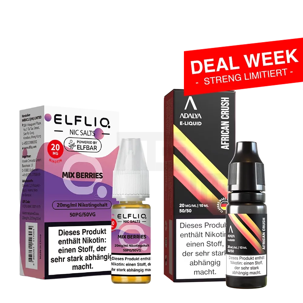 ELFBAR ELFLIQ + Adalya Liquid Starter Kit ELFBAR ELFLIQ + Adalya Liquid Starter Kit