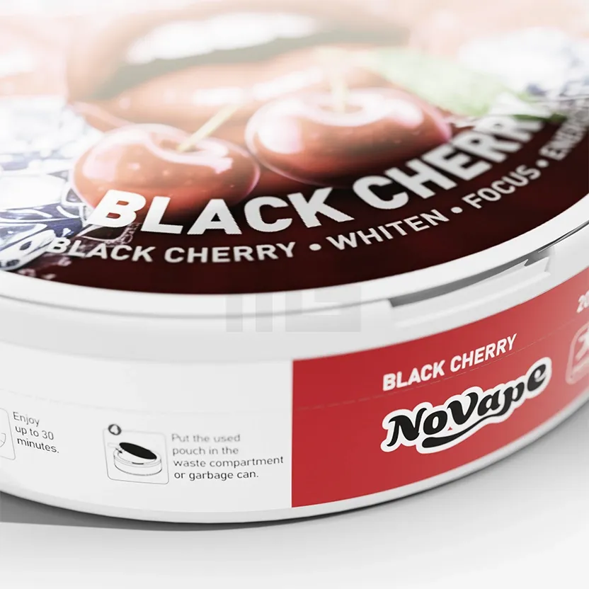 NoVape - Koffein Pouches - Black Cherry - 80mg - 20 Stück NoVape - Koffein Pouches - Black Cherry - 80mg - 20 Stück