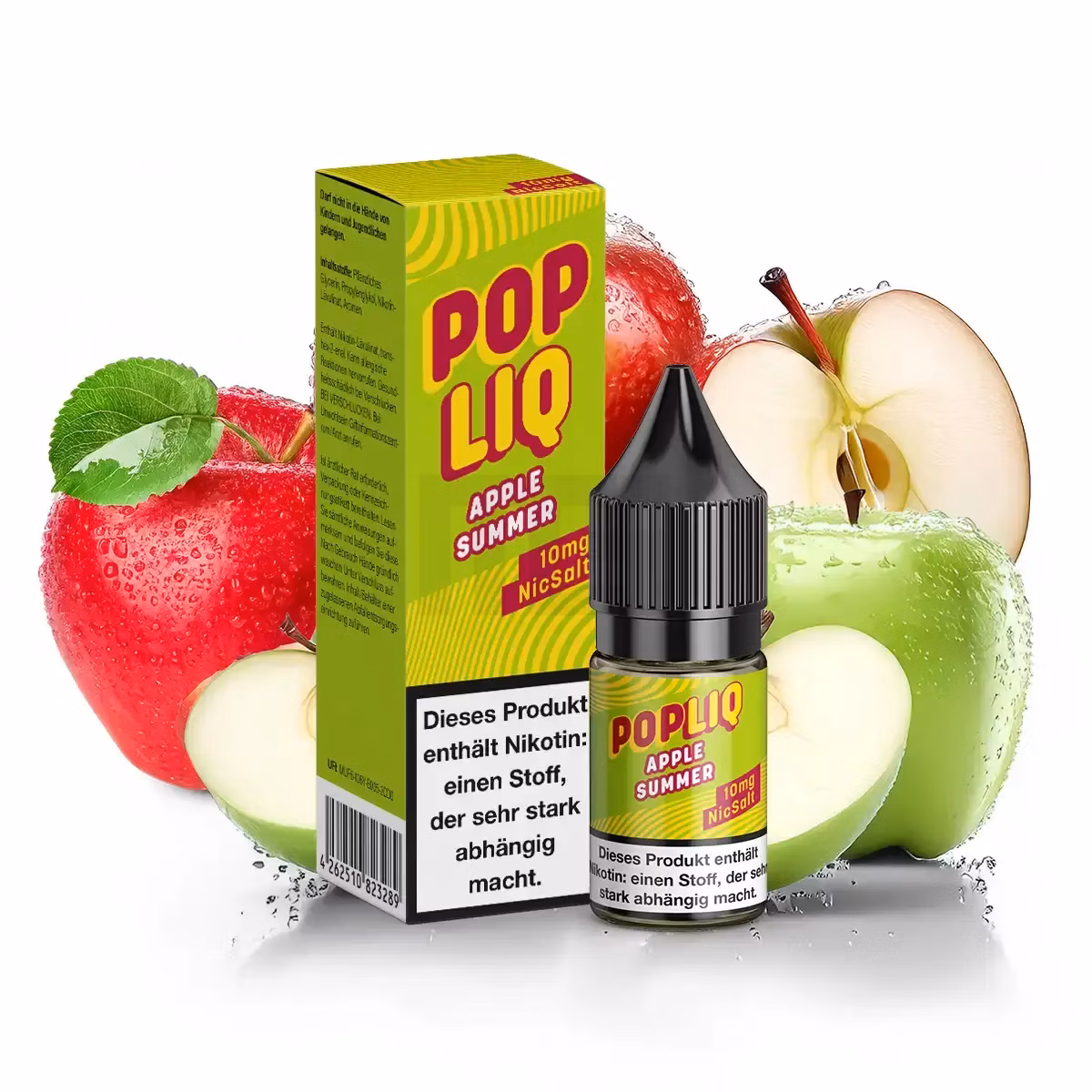 PopLiq Nikotinsalz-Liquid Apple Summer 10ml 10mg