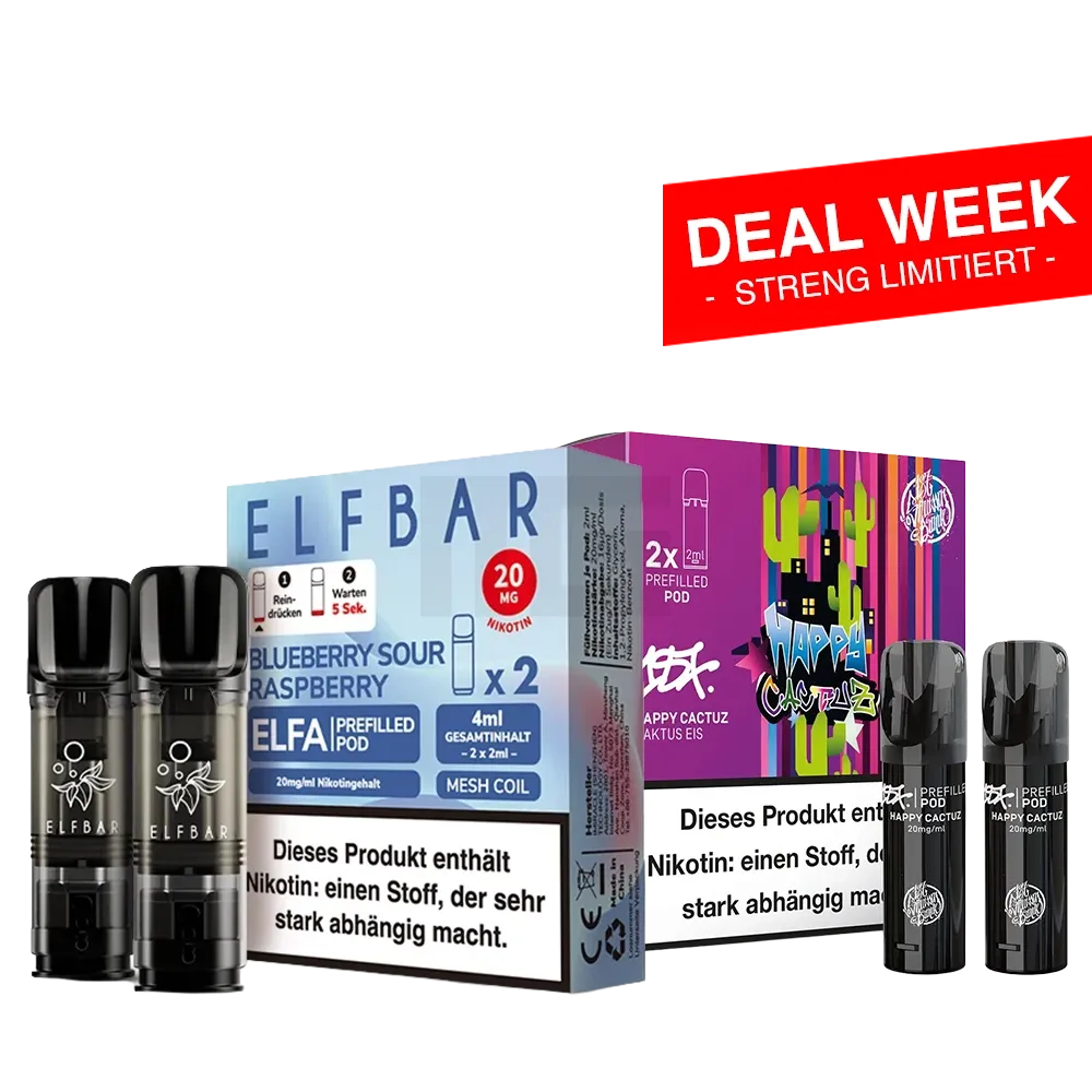 ELFBAR ELFA Prefilled Pods + 187 Prefilled Pods Starter Kit ELFBAR ELFA Prefilled Pods + 187 Prefilled Pods Starter Kit