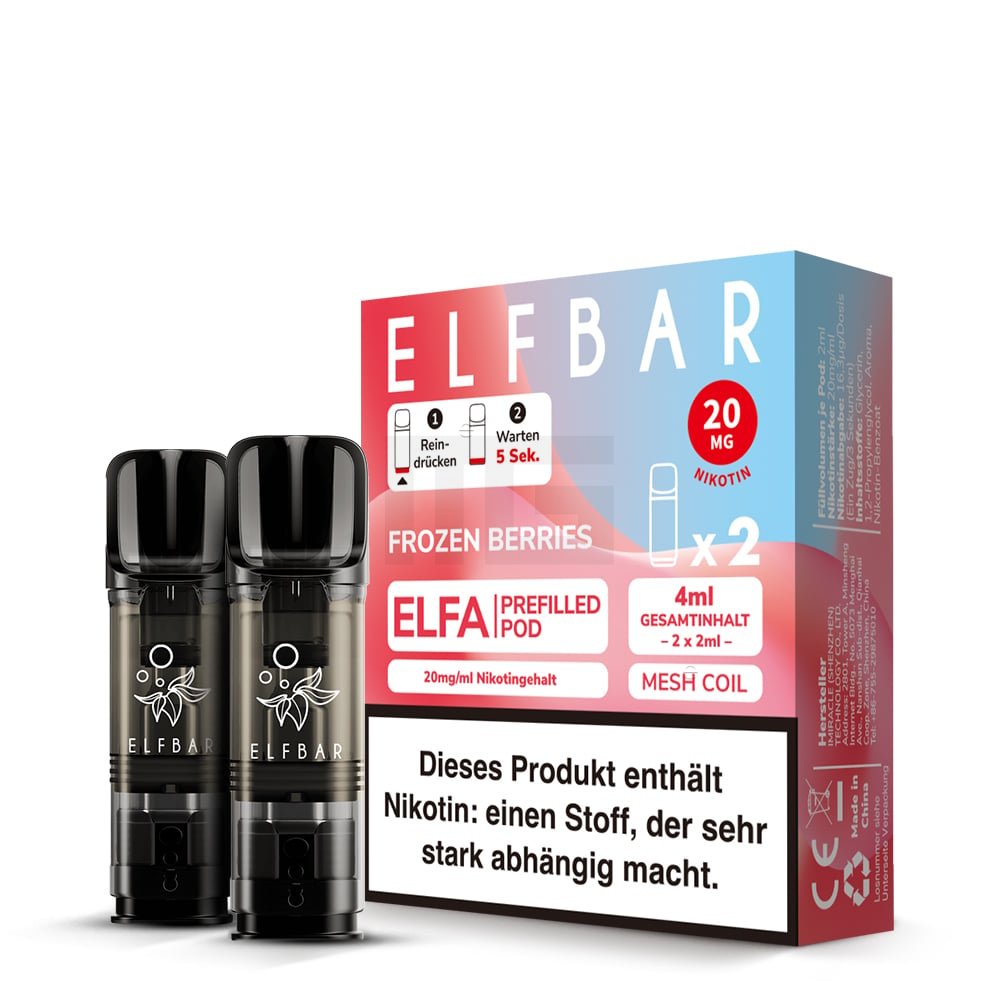 Elfbar - ELFA - Prefilled Pod - 2ml - 2er Pack - Frozen Berries - 20mg