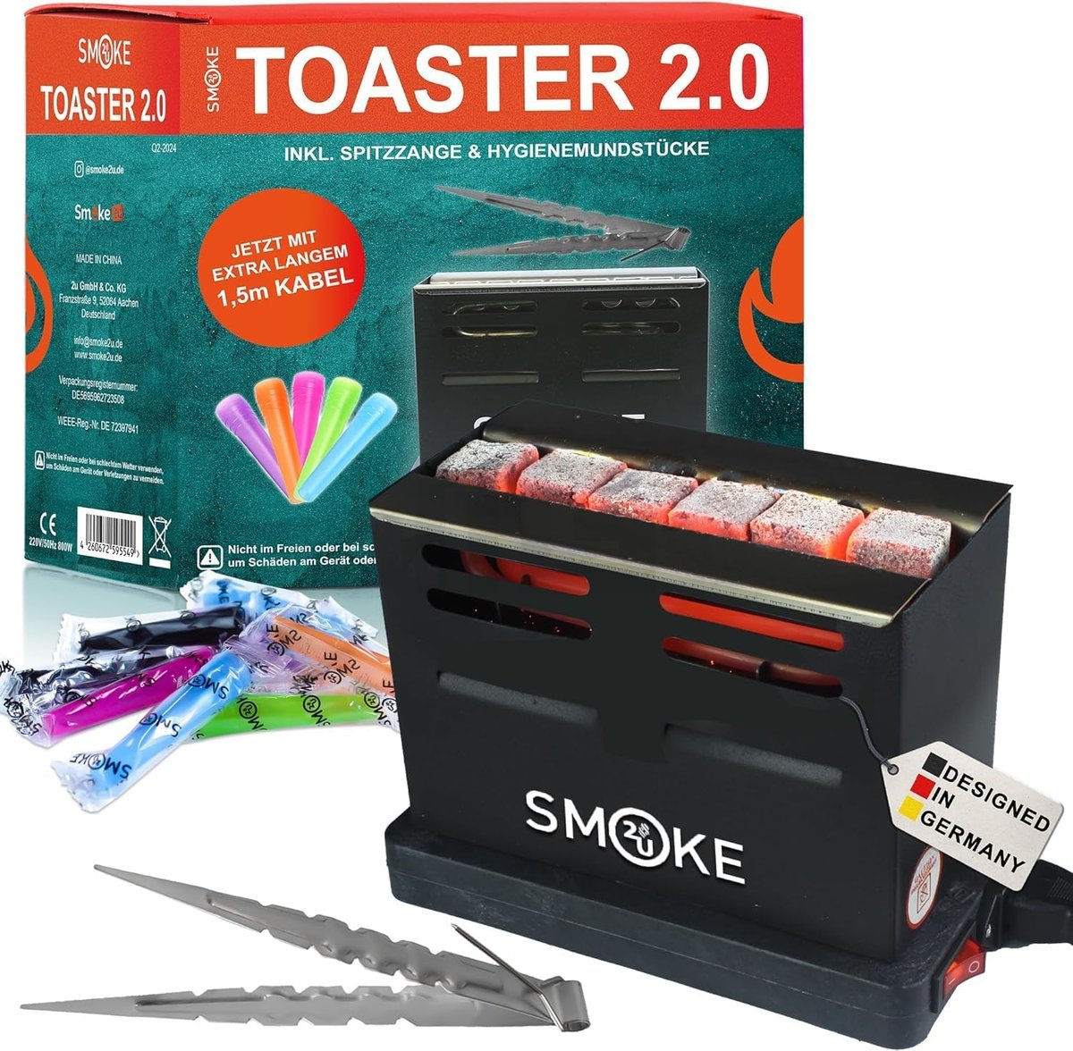 smoke2u-kohleanzuender-toaster-800w Smoke2u - Kohleanzünder - Toaster 2.0 - 800W