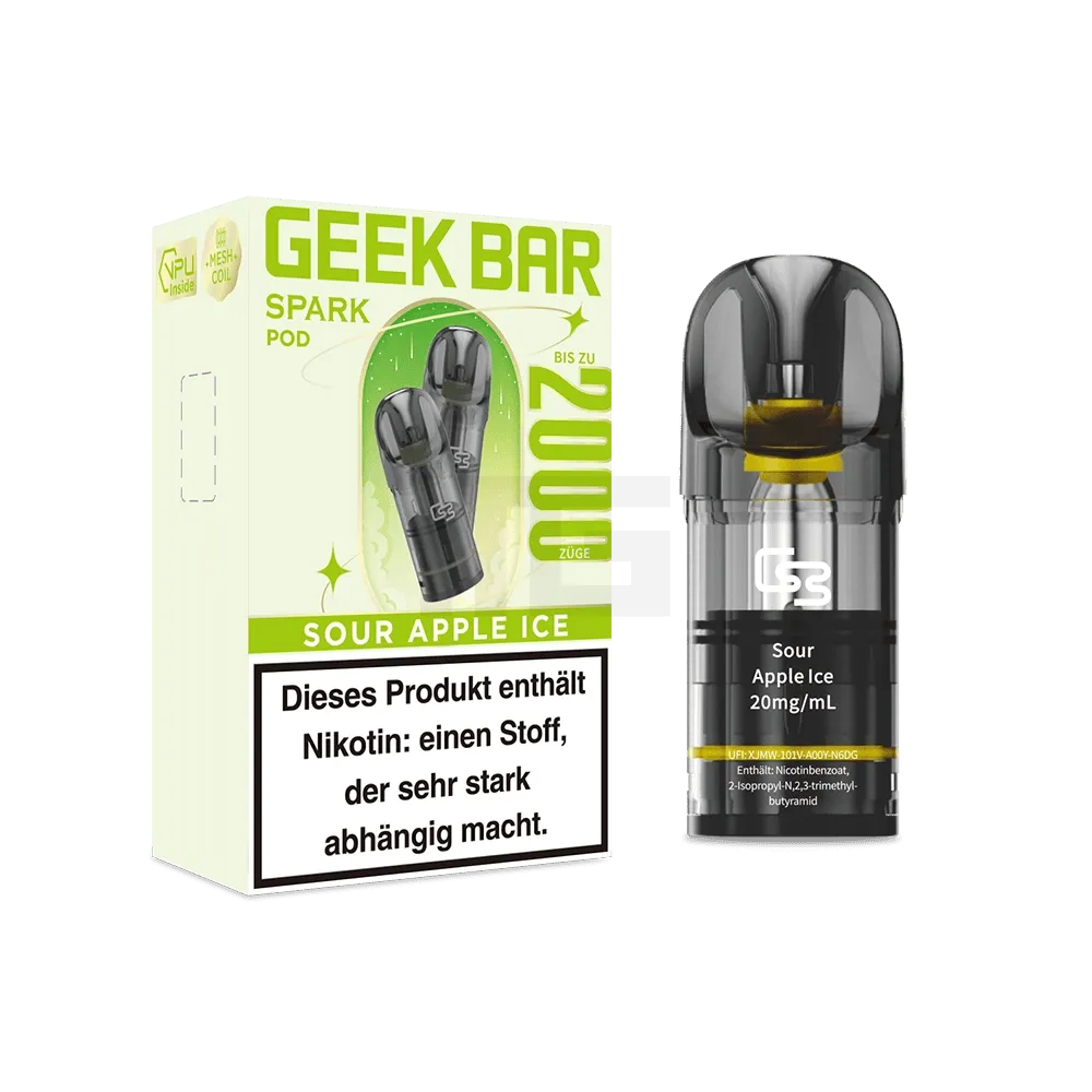 Geek Bar Spark Prefilled Pods Sour Apple Ice 20mg 2ml Geek Bar Spark Prefilled Pods Sour Apple Ice 20mg 2ml