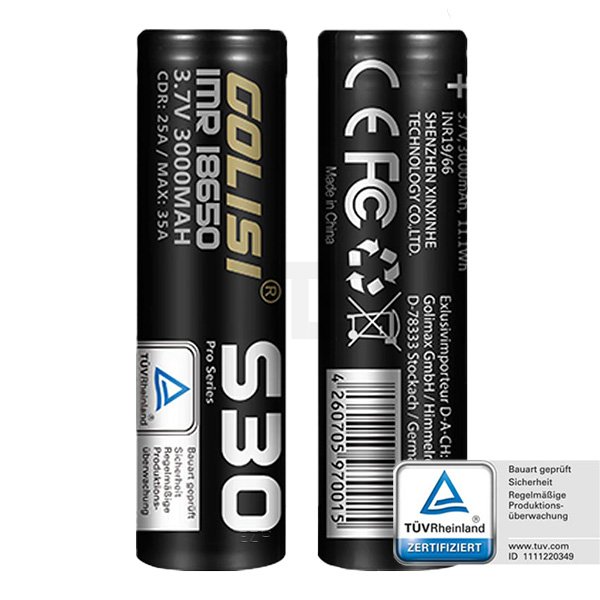 golisi-s30-18650-35a-3000mah-akku-1 Golisi - S30 18650 - 35A - 3000mAh - Akku