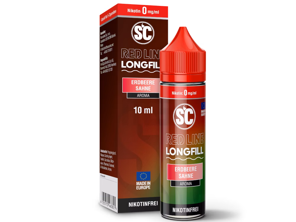 SC Red Line - Aroma - 10ml - Erdbeere Sahne | Inhalt : 10ml | Nikotinstärke : 0mg | Paketgröße : 1er Packung