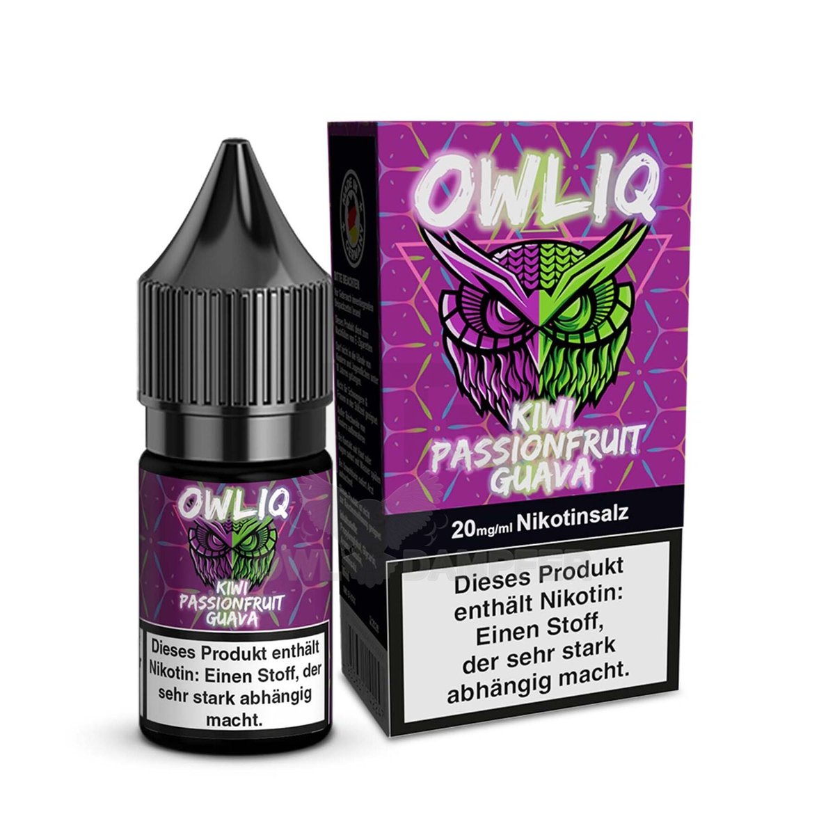OWL - Owliq - 10ml - Kiwi Passion Fruit Guava | Nikotinsalz-Stärke : 20mg OWL - Owliq - 10ml - Kiwi Passion Fruit Guava | Nikotinsalz-Stärke : 20mg