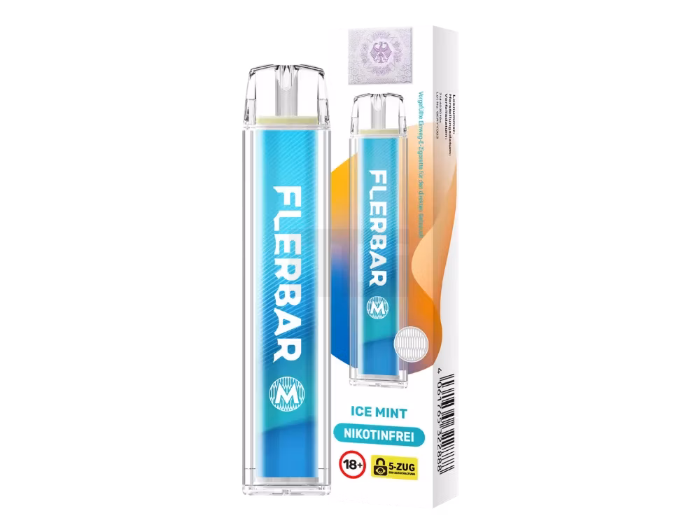Nikotinfrei - Flerbar - Einweg E-Zigarette - Ice Mint - 0mg - CP  Nikotinfrei - Flerbar - Einweg E-Zigarette - Ice Mint - 0mg - CP