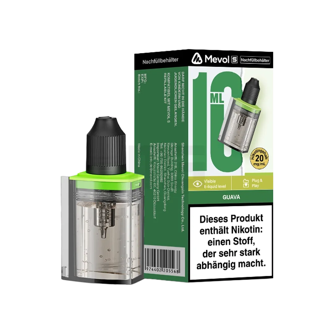 Mevol - S - Nachfüllbehälter - 10ml - Guava - 20mg