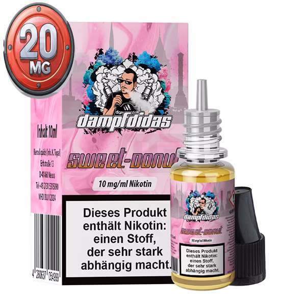 dampfdidas-sweet-donut-nic-salt-liquid-20mg-package Dampfdidas Sweet Donut Nikotinsalz Liquid 10ml 20mg