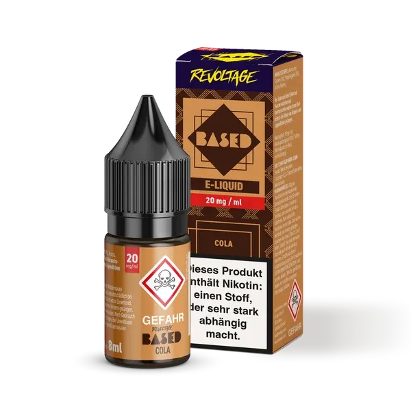 Revoltage - BASED - Nikotinsalz-Liquid - Cola - 8ml - 20mg Revoltage - BASED - Nikotinsalz-Liquid - Cola - 8ml - 20mg