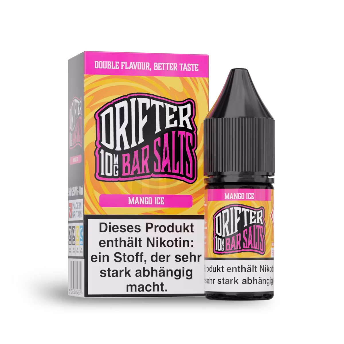 Drifter - Nikotinsalzliquid - 10ml - Mango Ice | Nikotinsalz-Stärke : 10mg Drifter - Nikotinsalzliquid - 10ml - Mango Ice | Nikotinsalz-Stärke : 10mg
