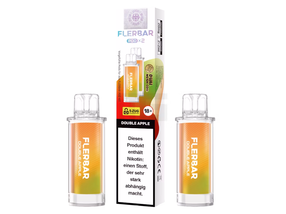 Flerbar - Prefilled Pod - 2ml - 2er Pack - Double Apple Flerbar - Prefilled Pod - 2ml - 2er Pack - Double Apple