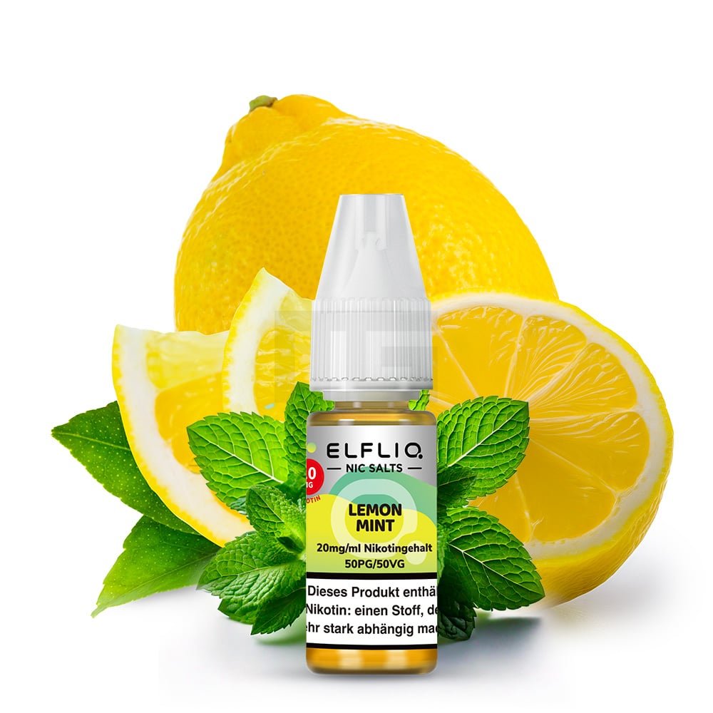 Elfbar - ElfLiq - 10ml - Lemon Mint | Nikotinsalz-Stärke : 20mg Elfbar - ElfLiq - 10ml - Lemon Mint | Nikotinsalz-Stärke : 20mg