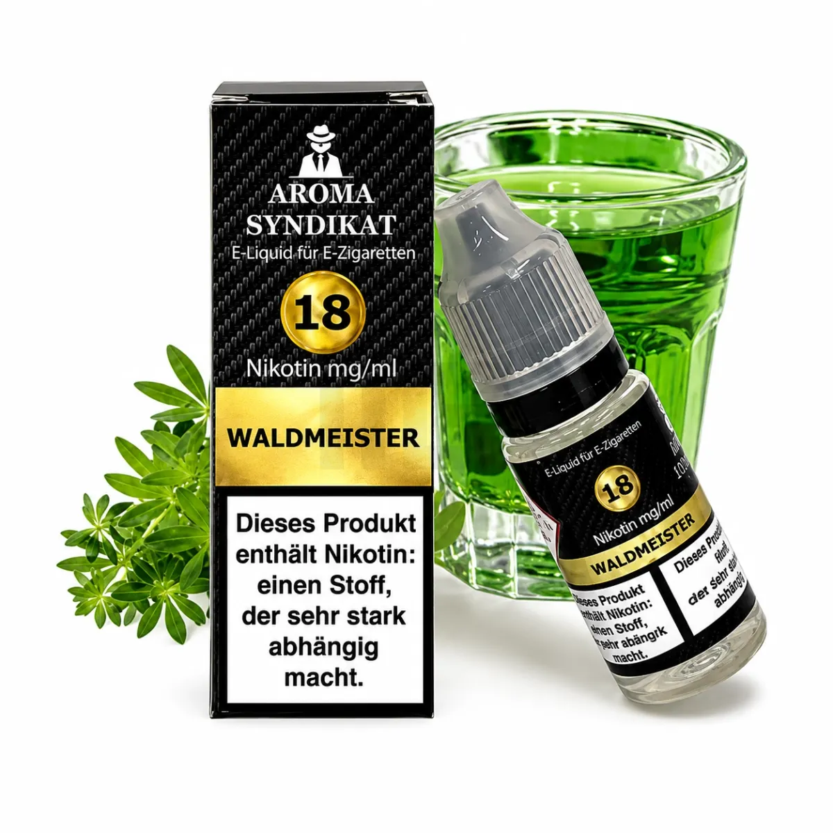 Aroma Syndikat - Nikotinsalz-Liquids - 10ml - Waldmeister - 18mg