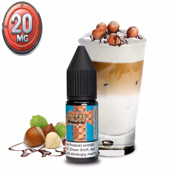 kaffepause-by-steamshots-nicsalt-hazellatte-20mg KAFFEEPAUSE by Steamshots - Nicsalt Liquid Hazellatte - 10ml - 20mg