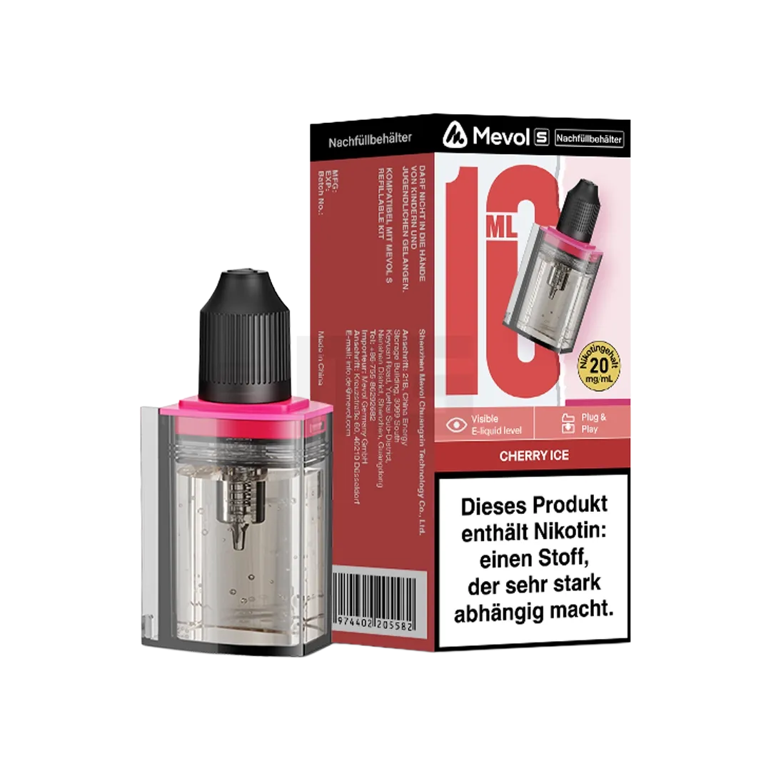Mevol - S - Nachfüllbehälter - 10ml - Cherry Ice - 20mg