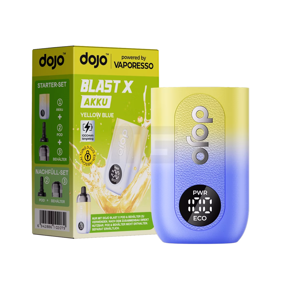 Vaporesso - Dojo Blast X - Basisgerät - Yellow Blue (Limited Edition) Vaporesso - Dojo Blast X - Basisgerät - Yellow Blue (Limited Edition)