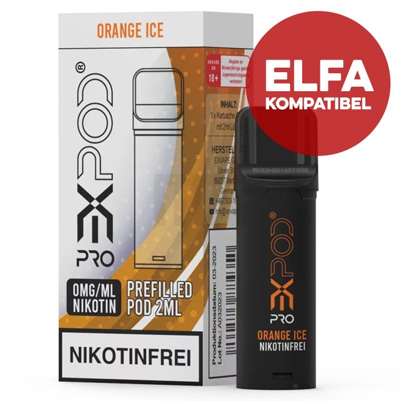 Nikotinfrei - Expod Pro - Prefilled Pod - Orange Ice - 0mg