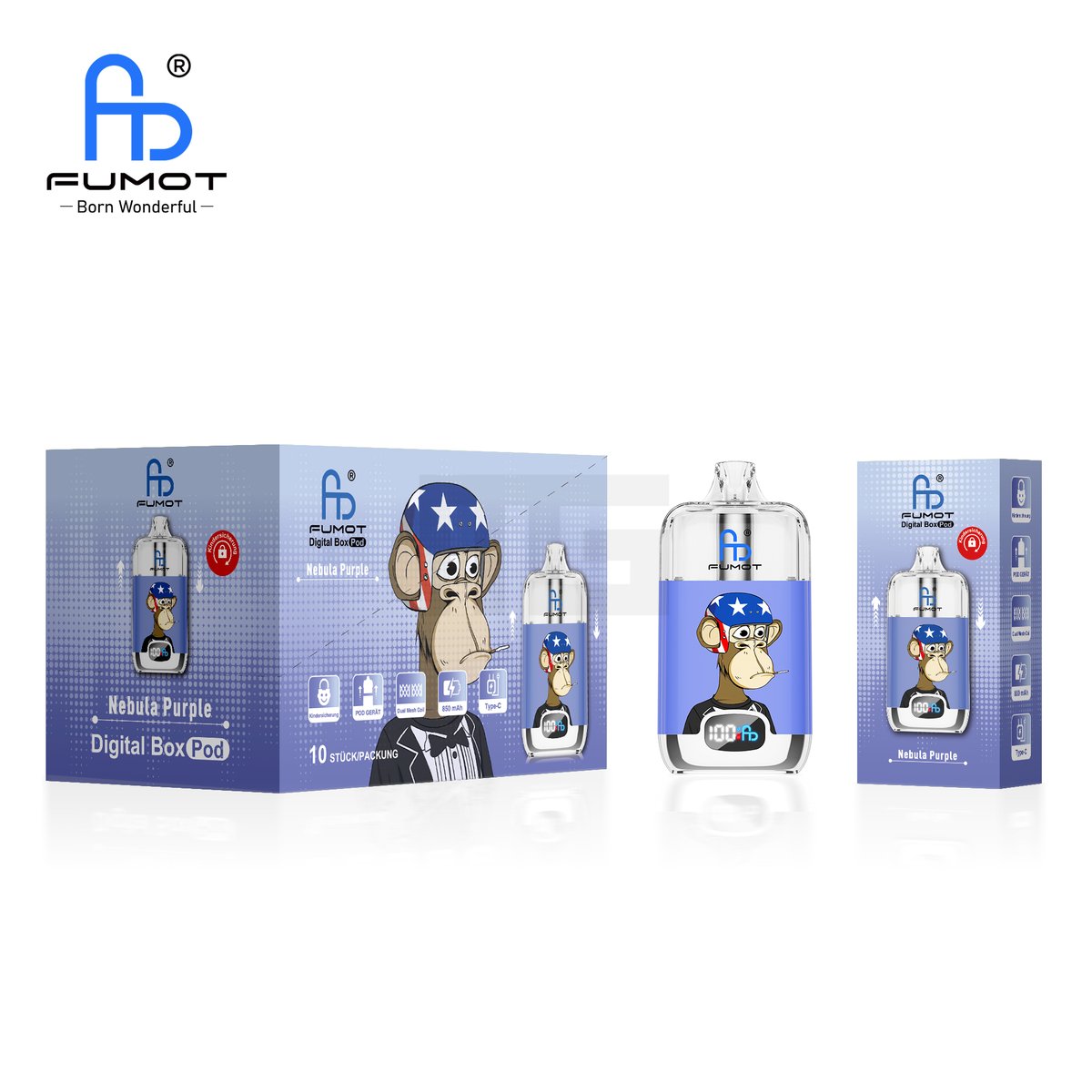 RandM - Tornado Box - 12000 - Pod Kit - Nebula Purple