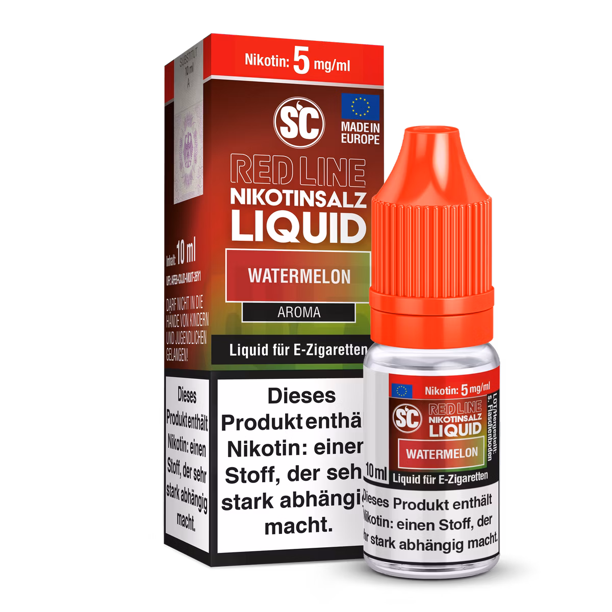 SC Red Line - Nikotinsalzliquid - 10ml - 5mg - Watermelon SC Red Line - Nikotinsalzliquid - 10ml - 5mg - Watermelon