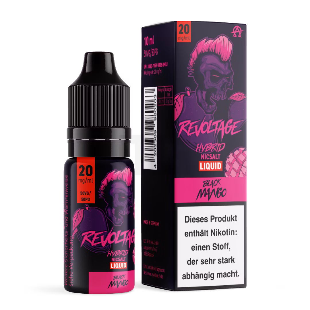 Revoltage - Hybrid Nikotinsalz Liquid - 10ml - Black Mango - 20mg Revoltage - Hybrid Nikotinsalz Liquid - 10ml - Black Mango - 20mg