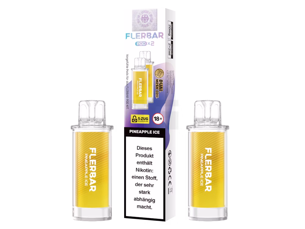 Flerbar - Prefilled Pod - 2ml - 2er Pack - Pineapple Ice Flerbar - Prefilled Pod - 2ml - 2er Pack - Pineapple Ice