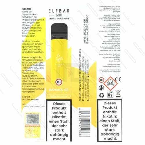 Elf Bar 600 - Banana Ice