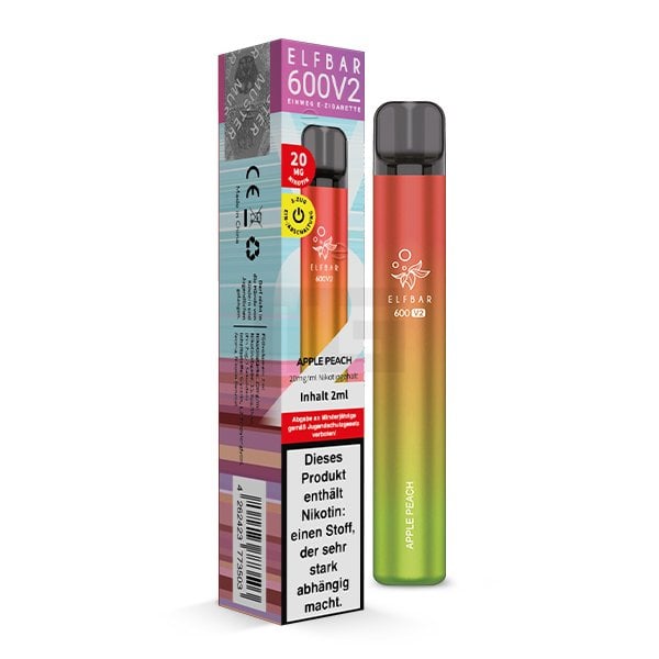 Elf Bar 600 V2 - Einweg E-Zigarette - Apple Peach - 20mg