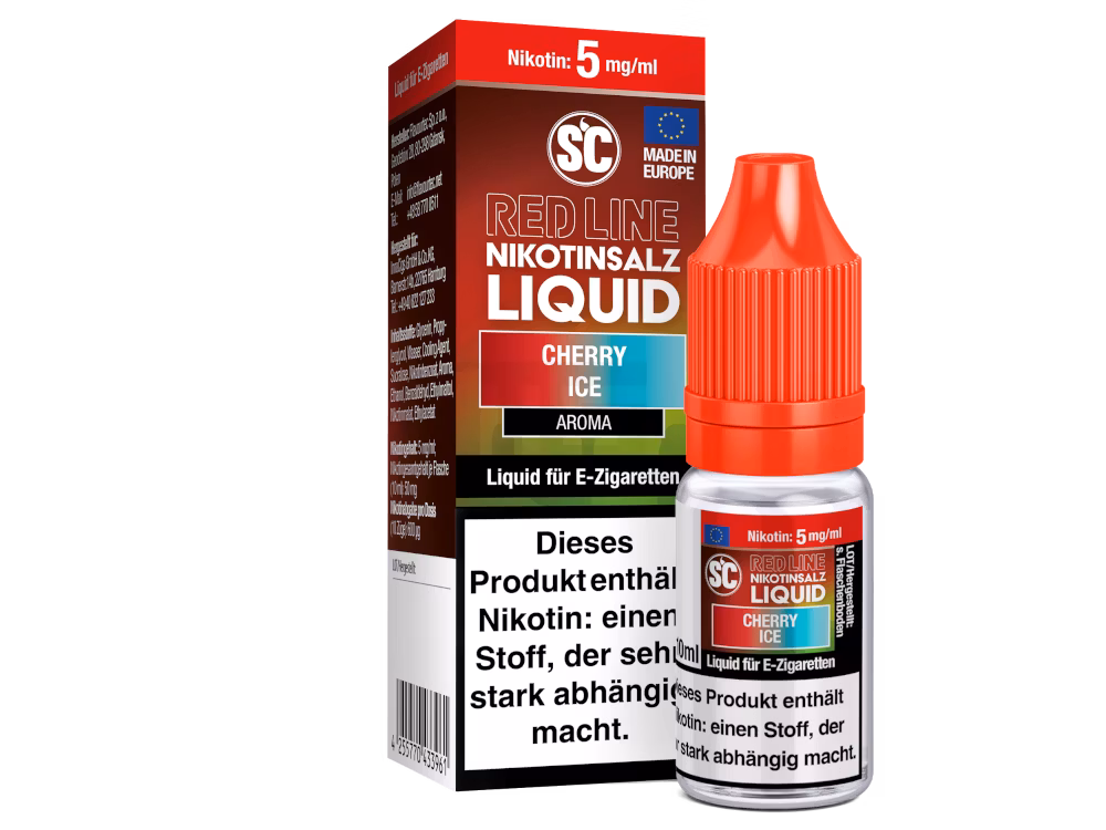 SC Red Line - Nikotinsalzliquid - 10ml - 5mg - Cherry Ice SC Red Line - Nikotinsalzliquid - 10ml - 5mg - Cherry Ice