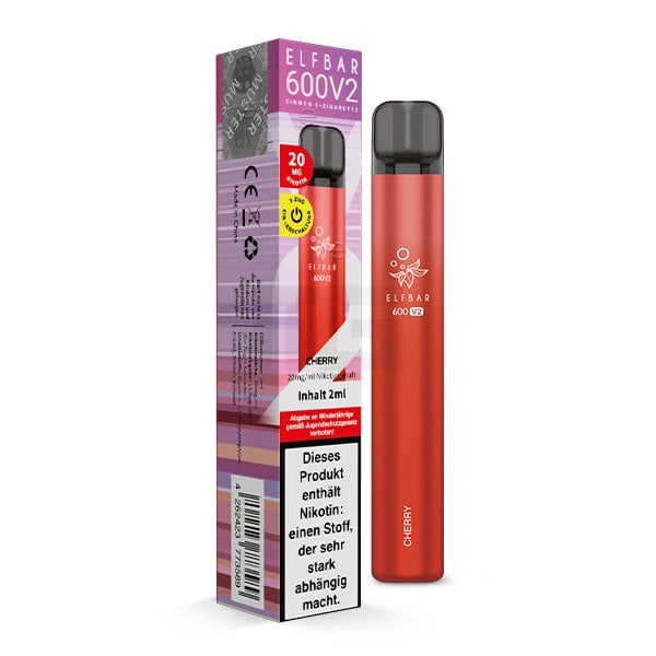 Elf Bar 600 V2 - Einweg E-Zigarette - Cherry - 20mg