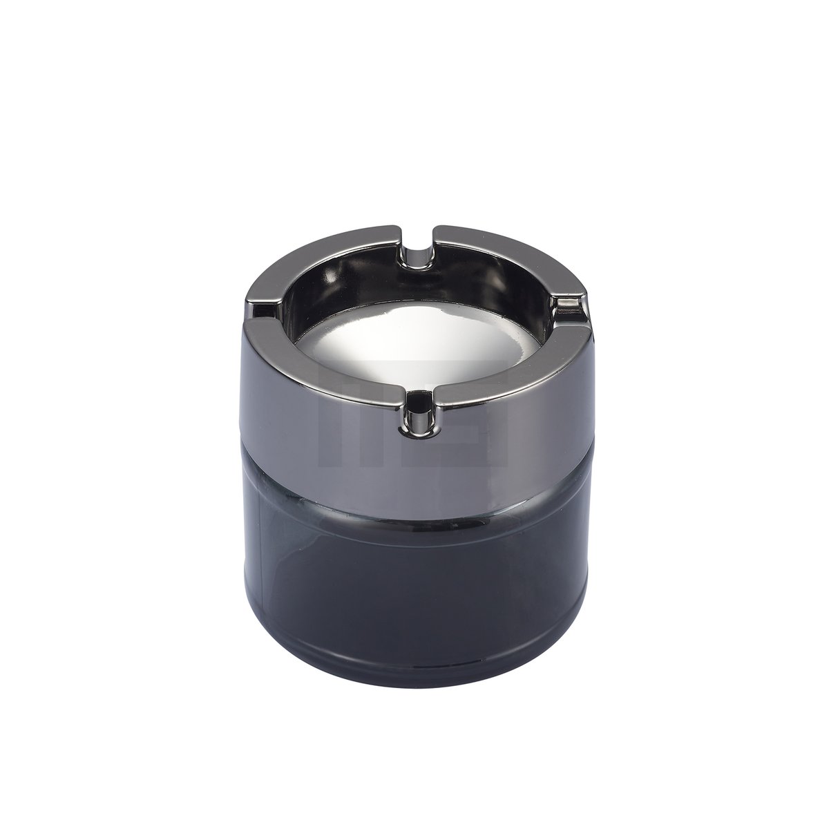 CHAMP HIGH - Stilvolle Glas Aschenbecher - Black