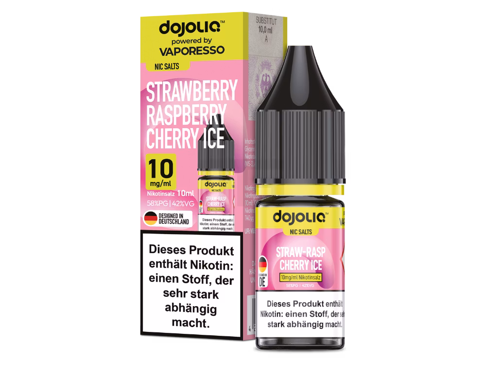 Vaporesso - Dojo - Nikotinsalz-Liquid - 10ml - Strawberry Raspberry Cherry Ice - 10mg
