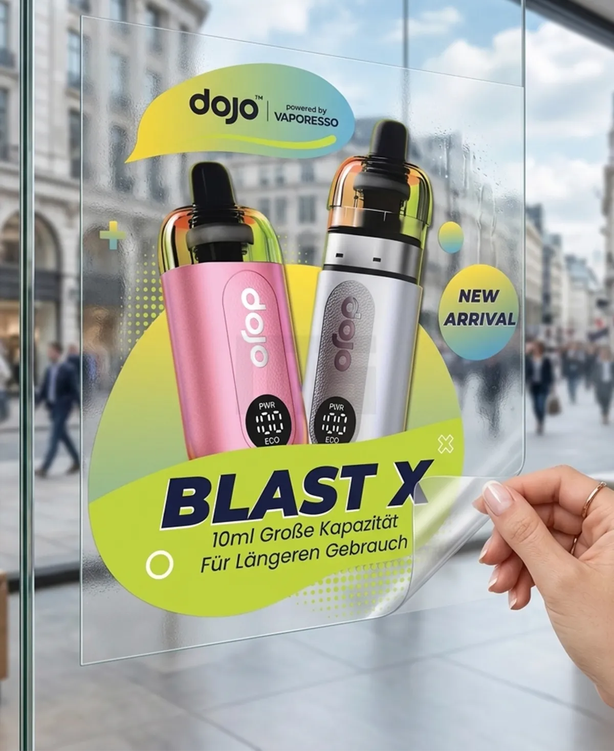 Vaporesso - Dojo - Fensterreklame - 55x50cm