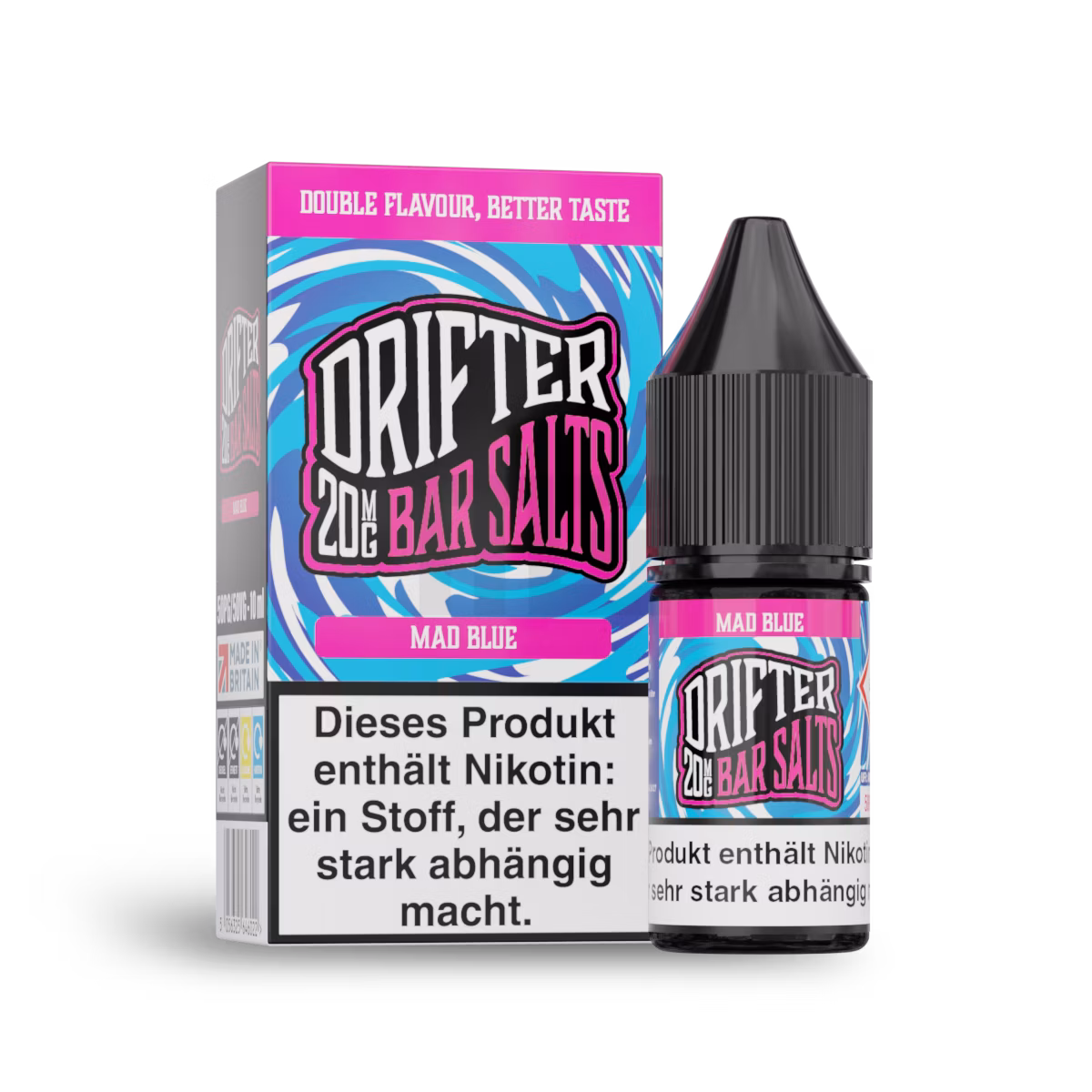 Drifter - Nikotinsalzliquid - 10ml - Mad Blue | Nikotinsalz-Stärke : 20mg Drifter - Nikotinsalzliquid - 10ml - Mad Blue | Nikotinsalz-Stärke : 20mg