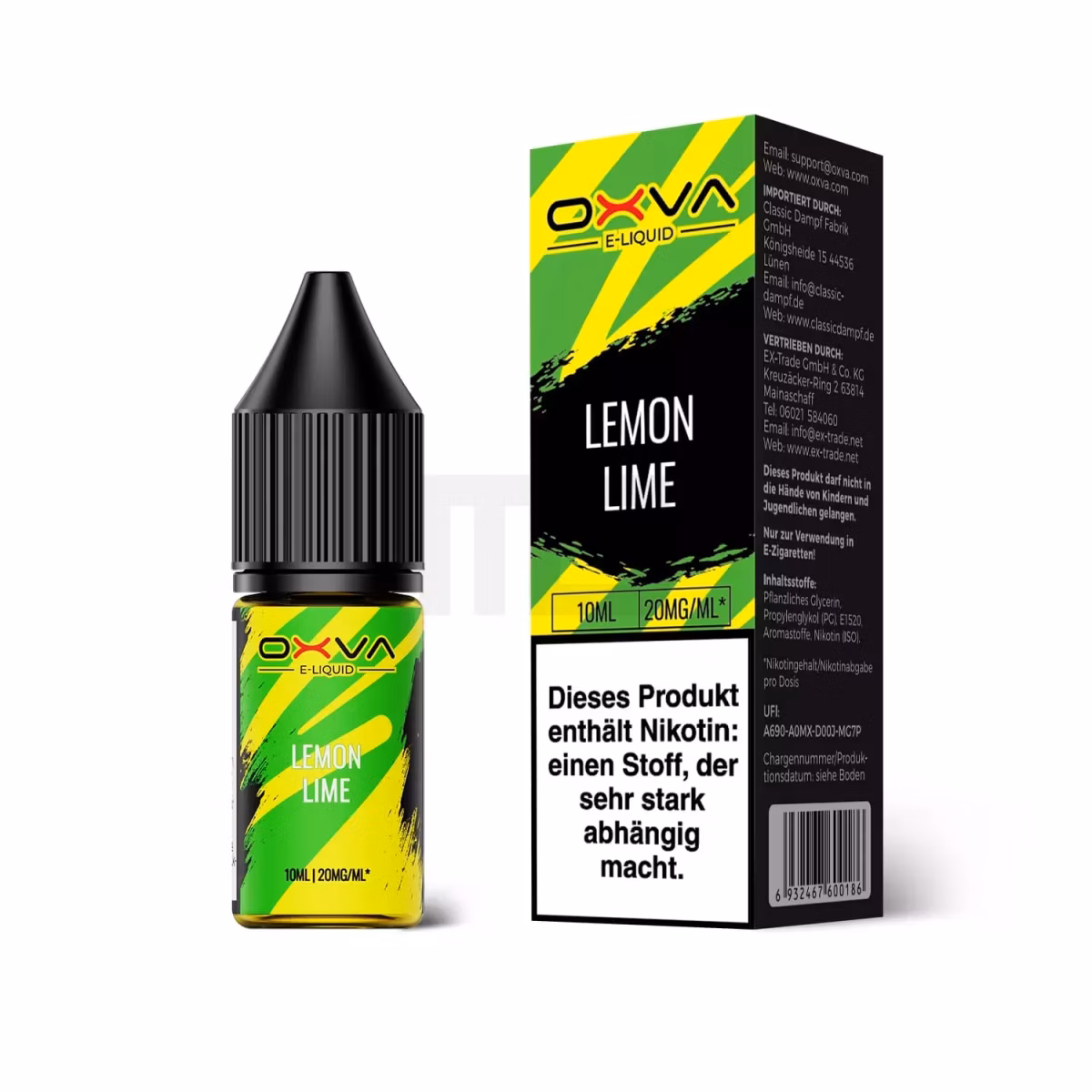 OXVA - Nikotinsalz Liquid - 10ml - Lemon Lime - 20mg OXVA - Nikotinsalz Liquid - 10ml - Lemon Lime - 20mg