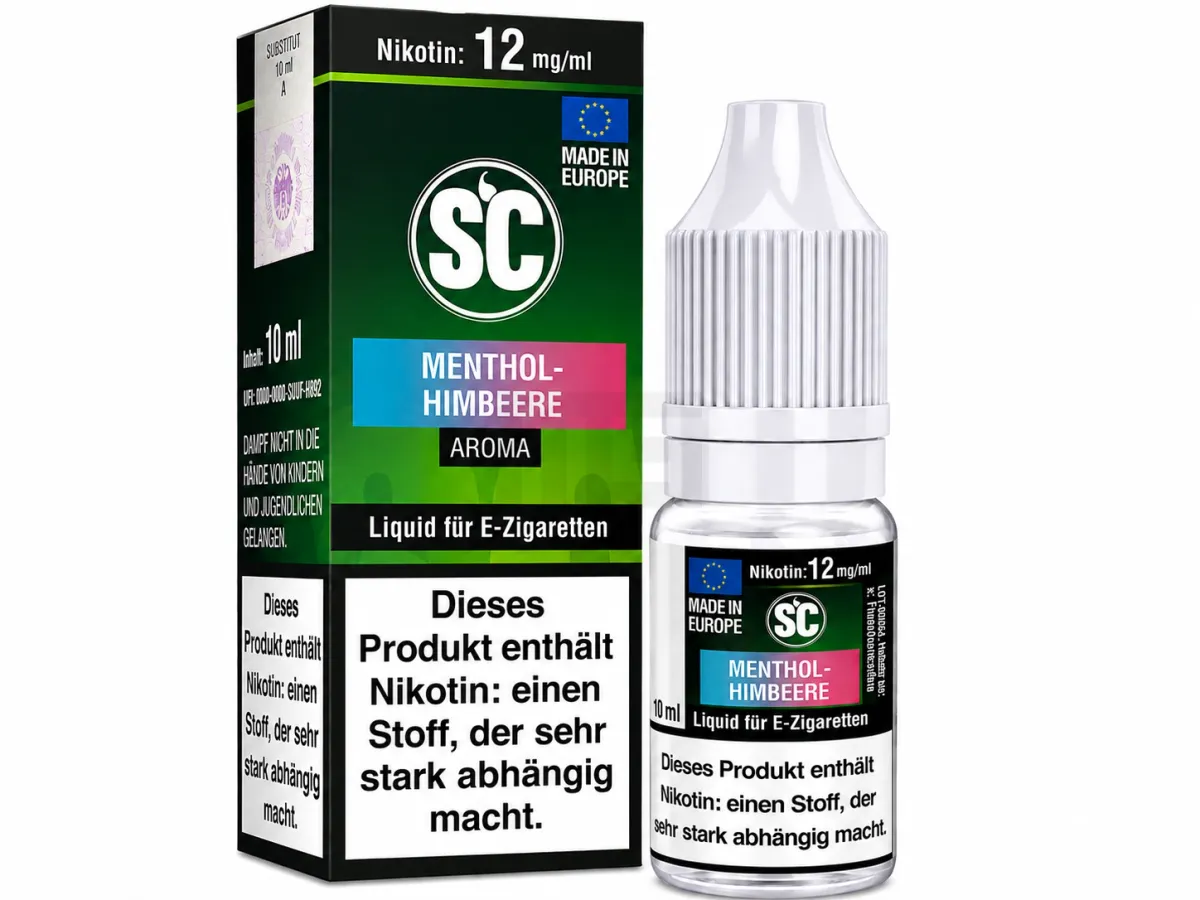 SC - Menthol-Himbeere- Nikotin Liquid - 10ml - 12mg