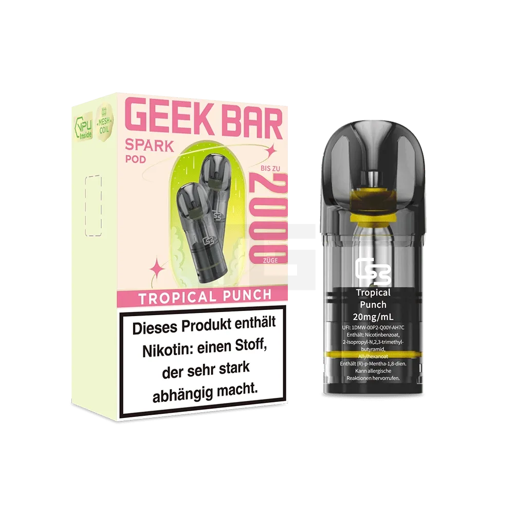 Geek Bar Spark Prefilled Pods Tropical Punch 20mg 2ml Geek Bar Spark Prefilled Pods Tropical Punch 20mg 2ml