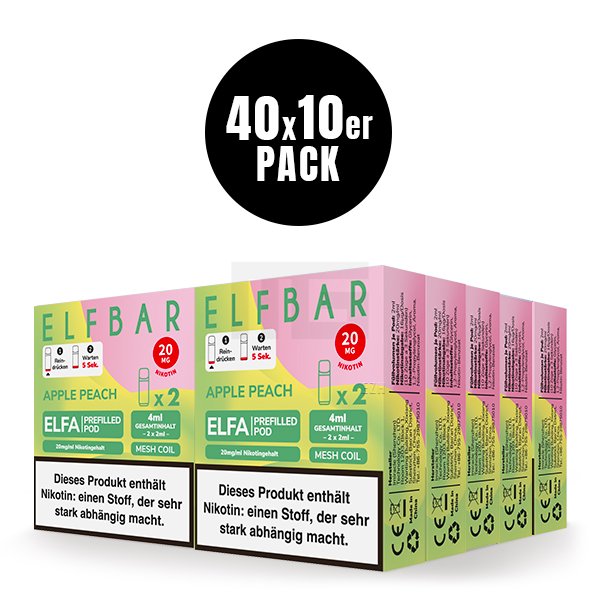 Elfbar - ELFA - Prefilled Pod - 2ml - 2er Pack - Apple Peach Elfbar - ELFA - Prefilled Pod - 2ml - 2er Pack - Apple Peach