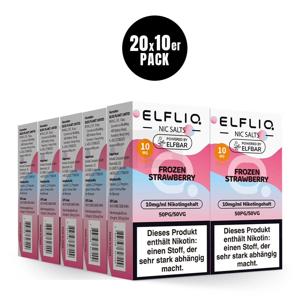 Elfbar - ElfLiq - 10ml - Frozen Strawberry | Nikotinsalz-Stärke : 10mg