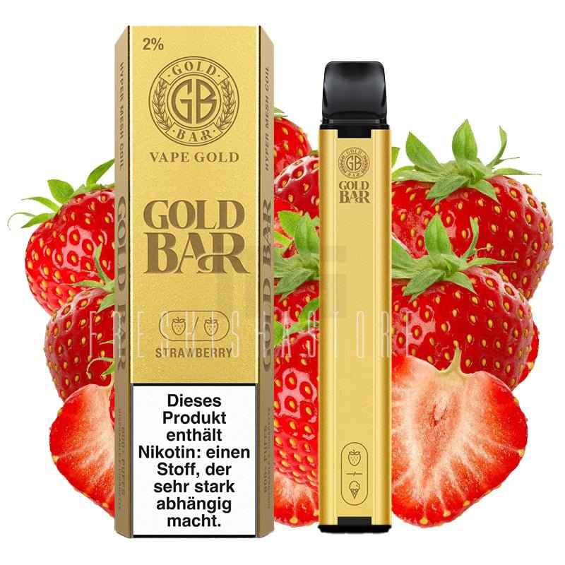 goldbar-einweg-e-zigarette-strawberry-20mg Goldbar - Einweg E - Zigarette - Strawberry - 20mg