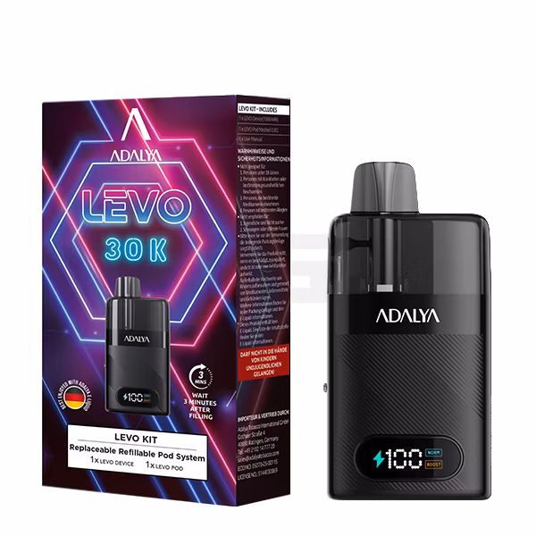 Adalya - Levo Open - Pod Kit - Black Adalya - Levo Open - Pod Kit - Black