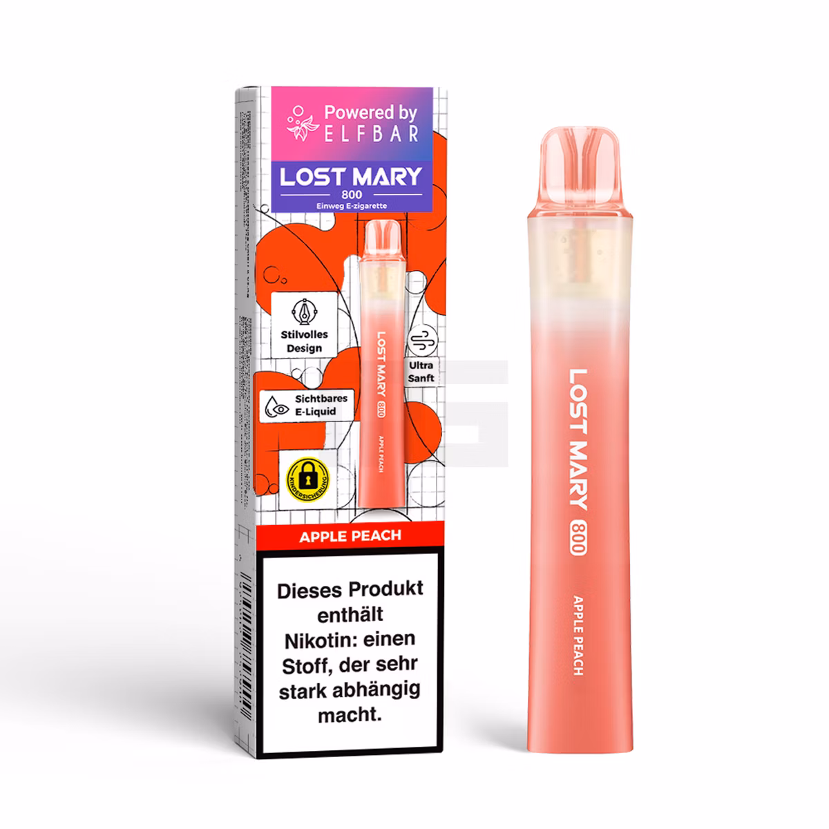Lost Mary - LM800 - Einweg E-Zigarette - Apple Peach - 20mg