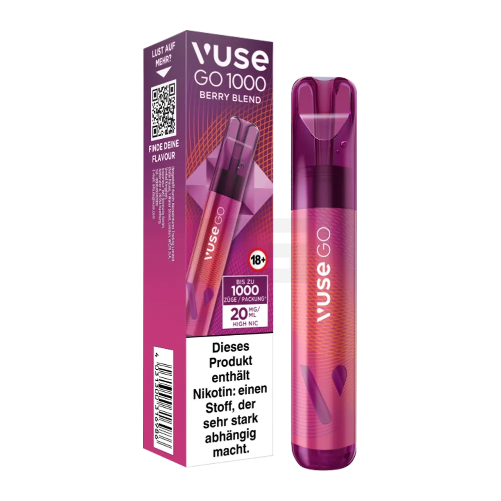 Vuse - Go 1000 - Einweg E-Zigarette - Berry Blend | Nikotinsalz-Stärke : 20mg