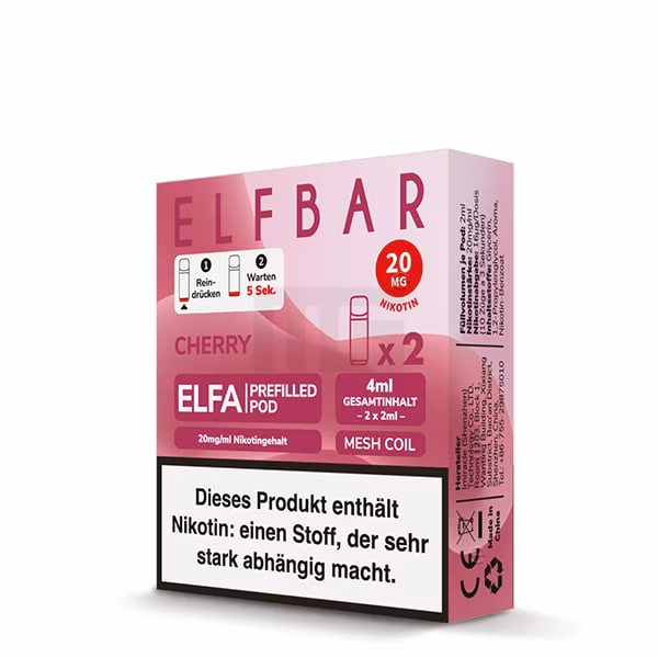 Elfbar - ELFA - Prefilled Pod - 2ml - 2er Pack - Cherry