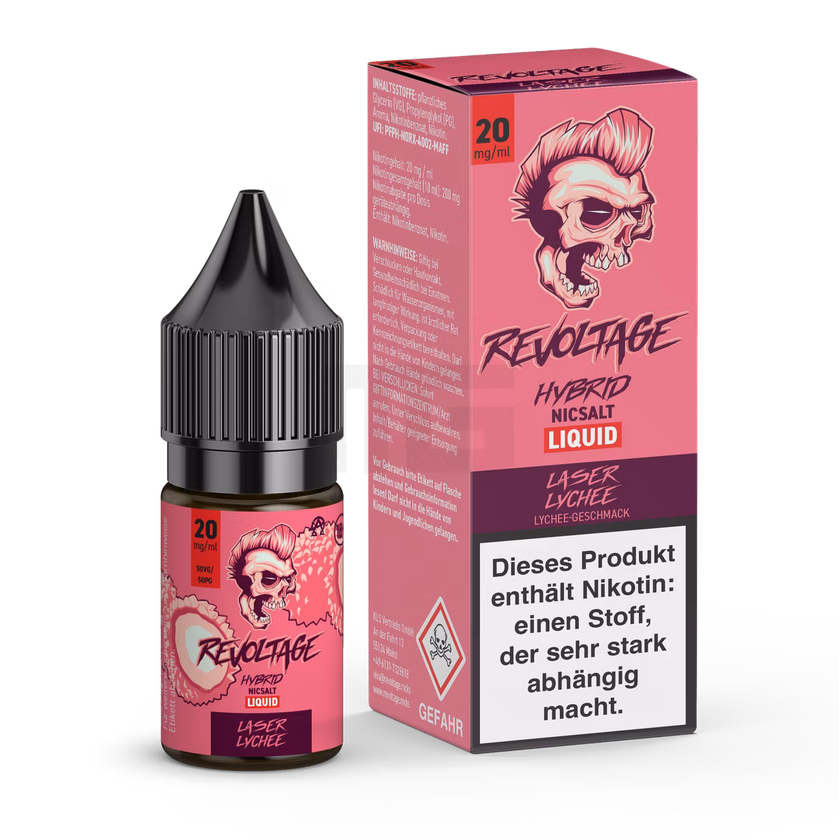 Revoltage - Hybrid Nikotinsalz Liquid - 10ml - Laser Lychee - 20mg Revoltage - Hybrid Nikotinsalz Liquid - 10ml - Laser Lychee - 20mg