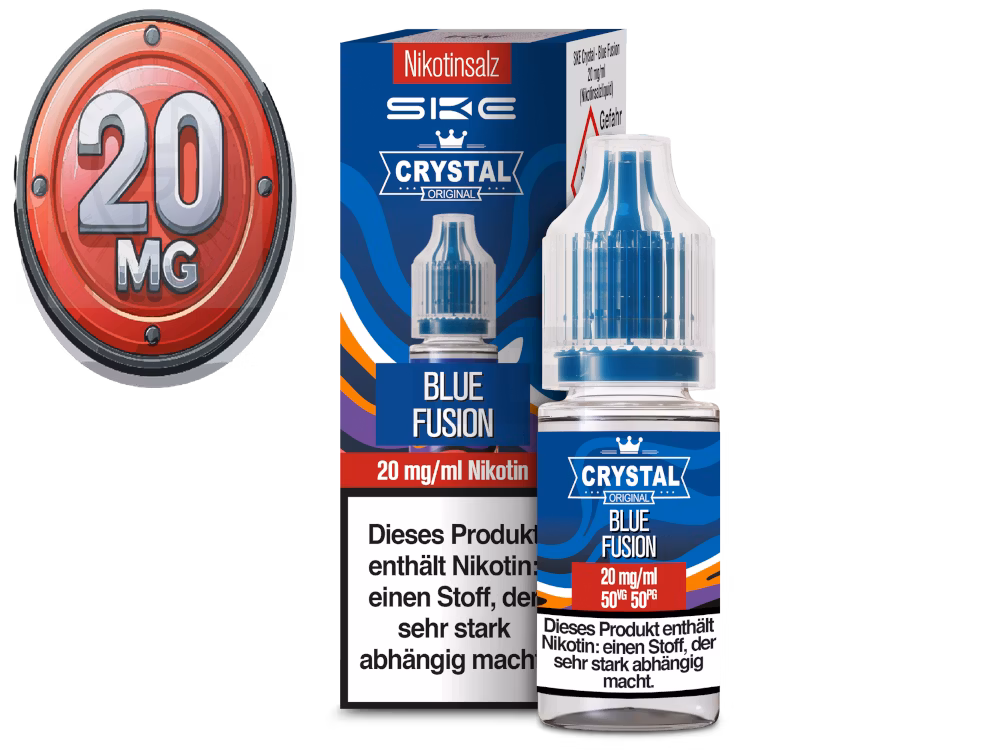 ske-crystal-liquid-blue-fusion-10ml-20mg SKE - Crystal Liquid - Blue Fusion - Nikotinsalz Liquid - 10ml - 20mg