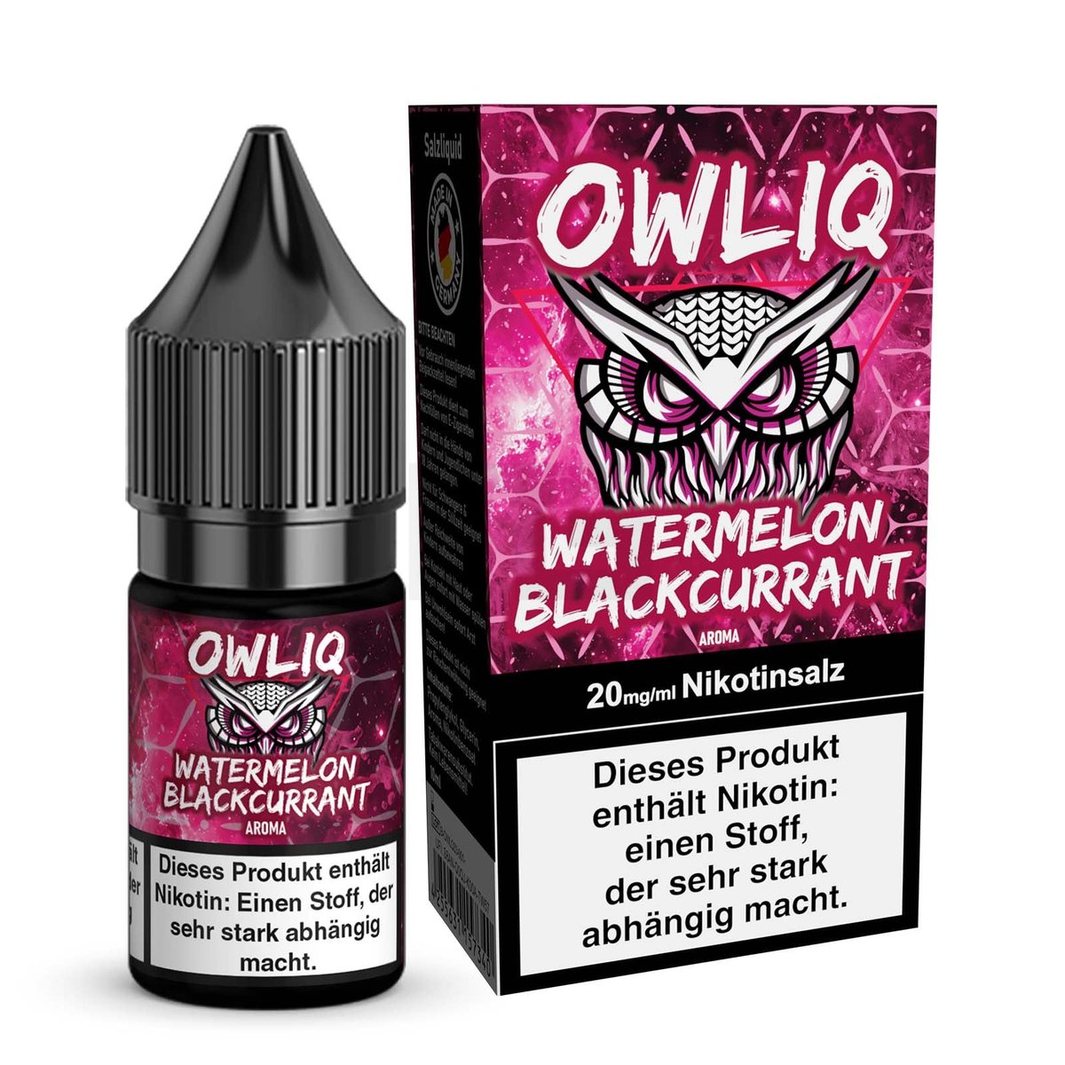 OWL - Owliq - 10ml - Watermelon Blackcurrant | Nikotinsalz-Stärke : 10mg OWL - Owliq - 10ml - Watermelon Blackcurrant | Nikotinsalz-Stärke : 10mg