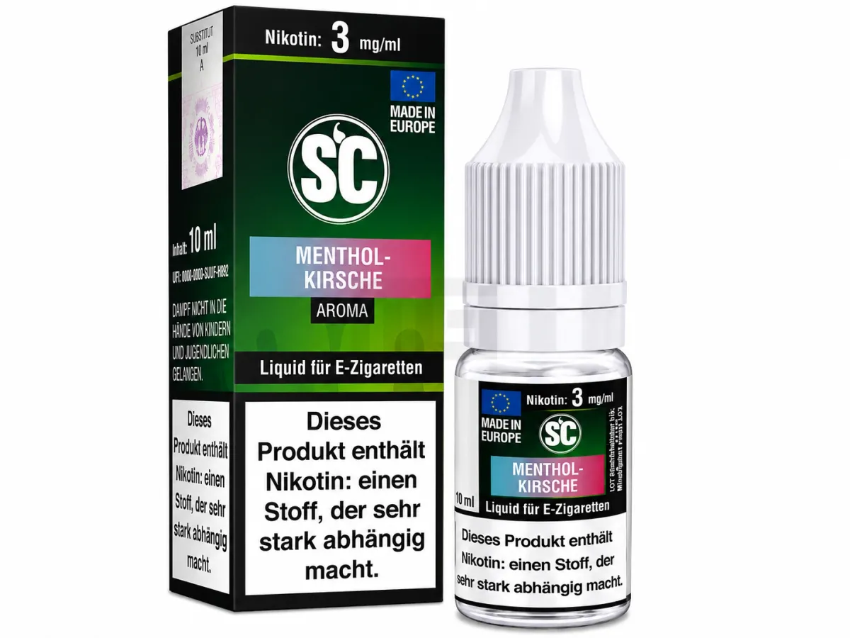 SC - Menthol-Kirsche - Nikotin Liquid - 10ml - 3mg
